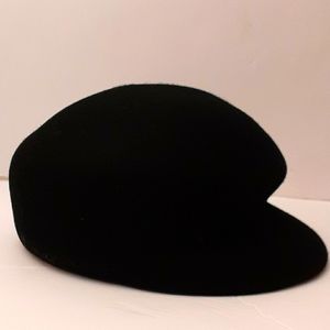 Black Paperboy Cap Hat  Wool
